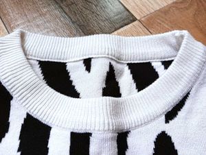 Zebra Print Knit Sweater