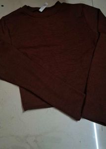 Brown Long Sleeve Top