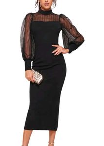 women Modern Stylish Puff Full Sleeve dress