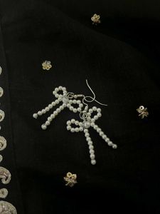 Pearl Bow Earrings
