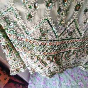 Parrot Sequined Lehenga