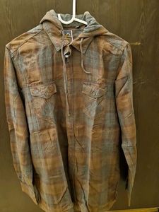 Hooded Plaid Shirt