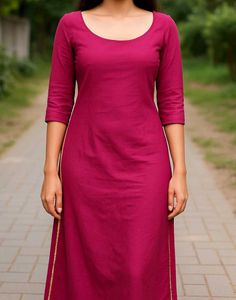 Elegant Magenta Midi Dress