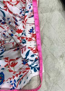 Floral Print White Shorts