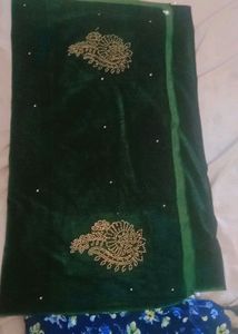 velvet dark green and blue stole