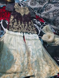 Kurti and gharara set For 8,10 Years Old  Girl