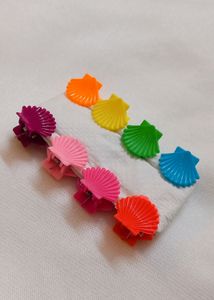 Cute Shell Shaped Clips (Never Used) (Pack Of 8)