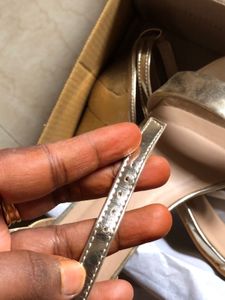 Max Gold Block Heels