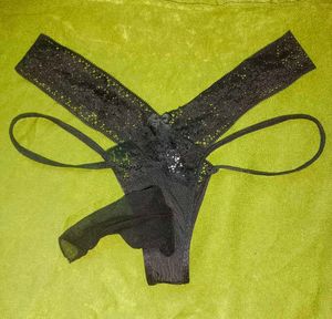 Designer Men&#39;s Lace Thong with elephant bulge