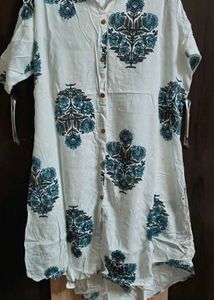 New Floral Print White Top