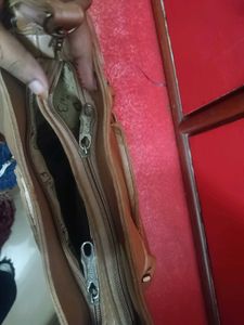 Elettivo Tan Top Handle Bag with Charm