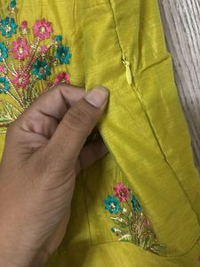 Lime Yellow Kurti+duppatta