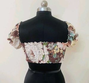 Floral Print Crop Top