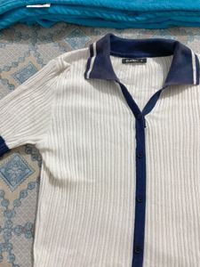 zudio ribbed polo top