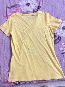 Yellow Printed Tshirt