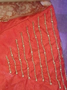 Red Embellished Saree Blouse
