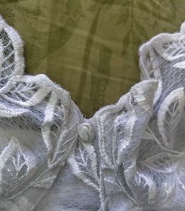 🍂Elegant White Lace Leaf Embroidered Bra🍂