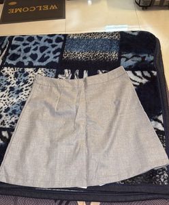 Gray A-Line Mini Skirt