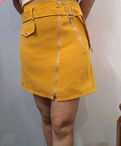 Mustard Mini Skirt