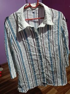 Striped Button-Down Shirt