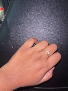 Delicate AD V-Shape Ring