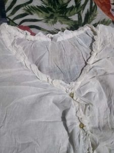 Elegant White Button-Down Top