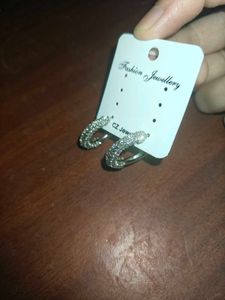 Sparkling Silver Hoop Earrings