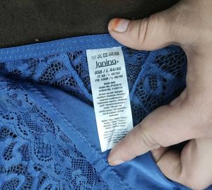 Blue Lace Trim Thong 🖤