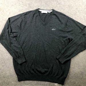 Gray V-Neck Sweater -Greg Norman.