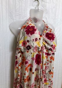 White Printed Midi Dress