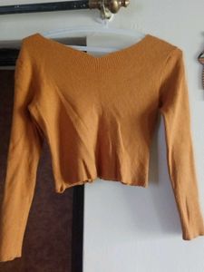 Ribbed Knit Long Sleeve Top
