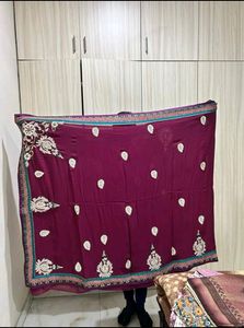 Pure Georgette Gota Patti Saree