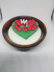 Heart Tulip Candle