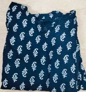 Rayon Blue Night Suit