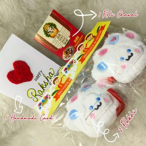 Fluffy Panda Paw Rakhi Gift Set