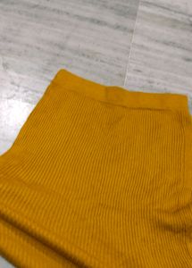 Mustard Yellow Woolen Skirt