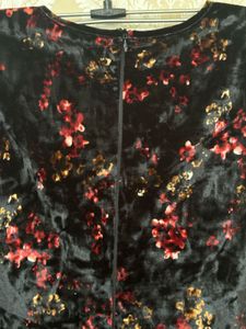 Floral Velvet Mini Dress