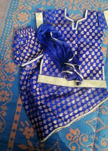 Handmade Chanderi Silk Gharara Set For Kids