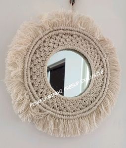 8.5 Inches Macrame Mirror