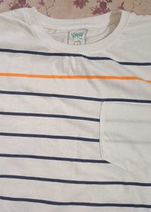 White Striped T-shirt 👕