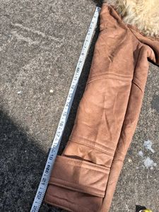 Brown Shearling Collar Jacket