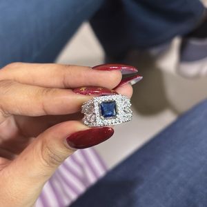 PRICE DROP Blue Rhinestone Fancy Ring