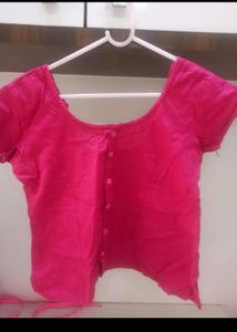 Blouses - Pink Solid &amp; Paisley Print Set