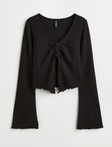 v neck long sleeved top