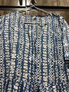Shirt Style Blue One Piece