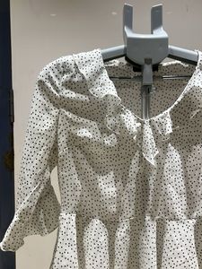 Polka Dot Peplum Top