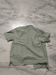 Zara Green Striped Shirt