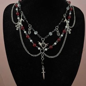 Gothic Vampire Multi-Layered Necklace