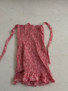 Pink Floral Mini Dress