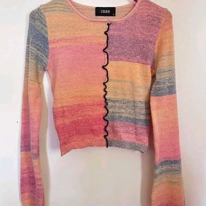 Cider Patchy Long Sleeve Top